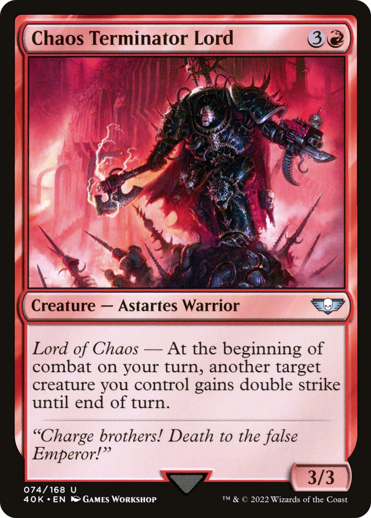 Chaos Terminator Lord (40K-074) - Warhammer 40,000 Commander - Premium MTG Single from Wizards of the Coast - Just $0.35! Shop now at Game Crave Tournament Store