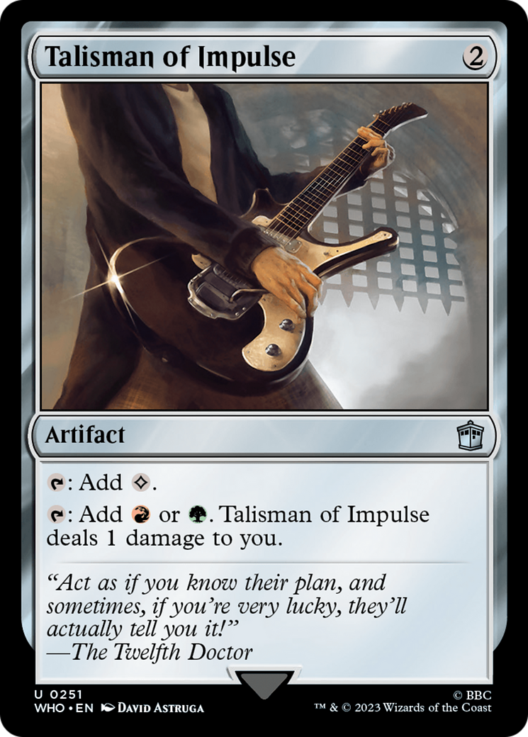 Talisman of Impulse (WHO-251) - Doctor Who - Premium MTG Single from Wizards of the Coast - Just $0.14! Shop now at Game Crave Tournament Store