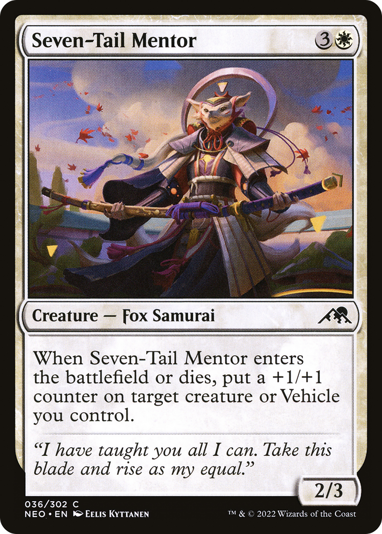 Seven-Tail Mentor (NEO-036) - Kamigawa: Neon Dynasty Foil - Premium MTG Single from Wizards of the Coast - Just $0.08! Shop now at Game Crave Tournament Store