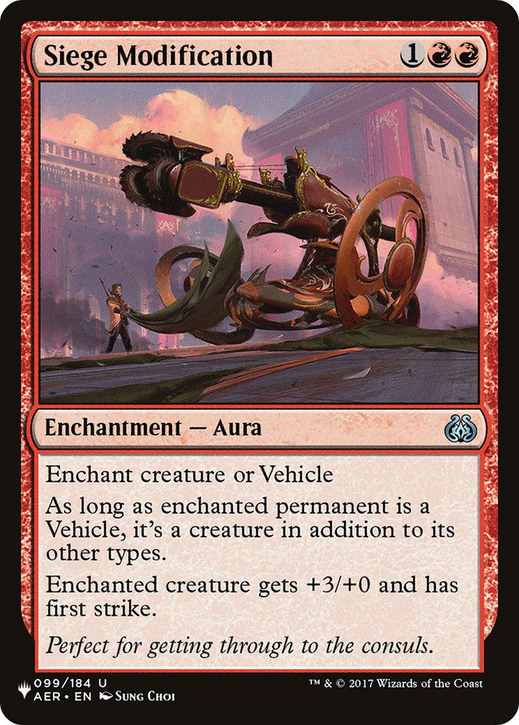 Siege Modification (PLIST-691) - The List - Premium MTG Single from Wizards of the Coast - Just $0.08! Shop now at Game Crave Tournament Store