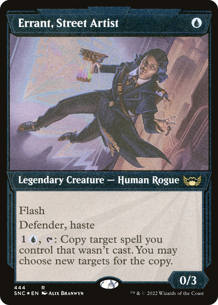 Errant, Street Artist (SNC-444) - Streets of New Capenna: (Showcase) Etched Foil - Premium MTG Single from Wizards of the Coast - Just $0.13! Shop now at Game Crave Tournament Store