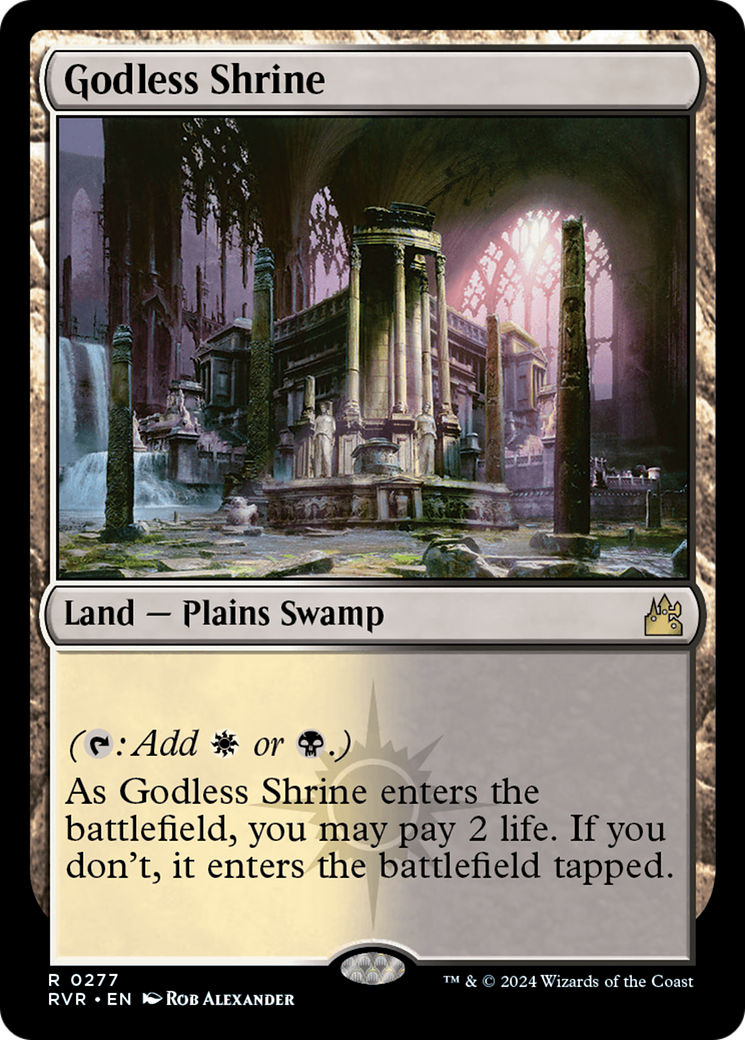 Godless Shrine (RVR-277) - Ravnica Remastered - Premium MTG Single from Wizards of the Coast - Just $4.25! Shop now at Game Crave Tournament Store