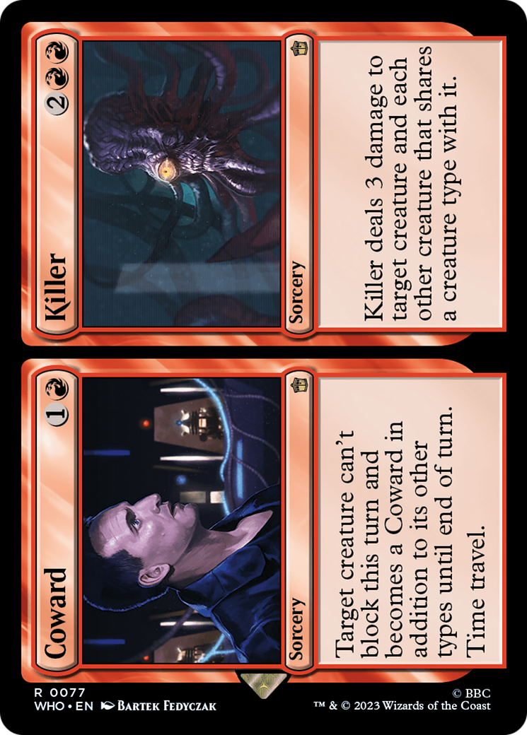 Coward // Killer (WHO-077) - Doctor Who - Premium MTG Single from Wizards of the Coast - Just $0.08! Shop now at Game Crave Tournament Store