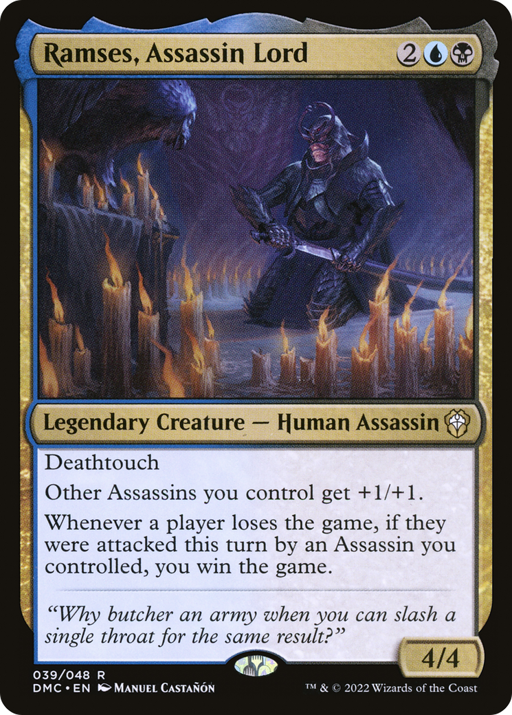 Ramses, Assassin Lord (DMC-039) - Dominaria United Commander - Premium MTG Single from Wizards of the Coast - Just $0.86! Shop now at Game Crave Tournament Store