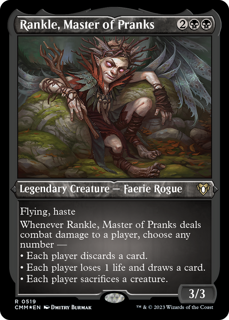Rankle, Master of Pranks (CMM-519) - Commander Masters Etched Foil - Premium MTG Single from Wizards of the Coast - Just $1.37! Shop now at Game Crave Tournament Store