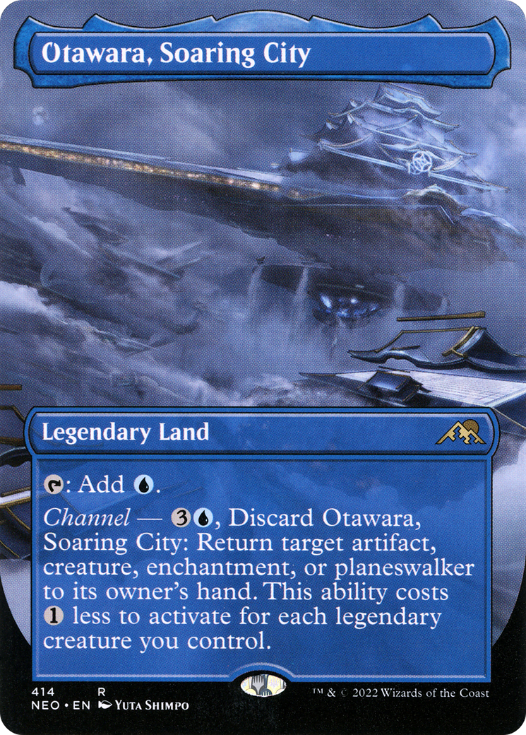 Otawara, Soaring City (NEO-414) - Kamigawa: Neon Dynasty (Borderless) Foil - Premium MTG Single from Wizards of the Coast - Just $12.28! Shop now at Game Crave Tournament Store