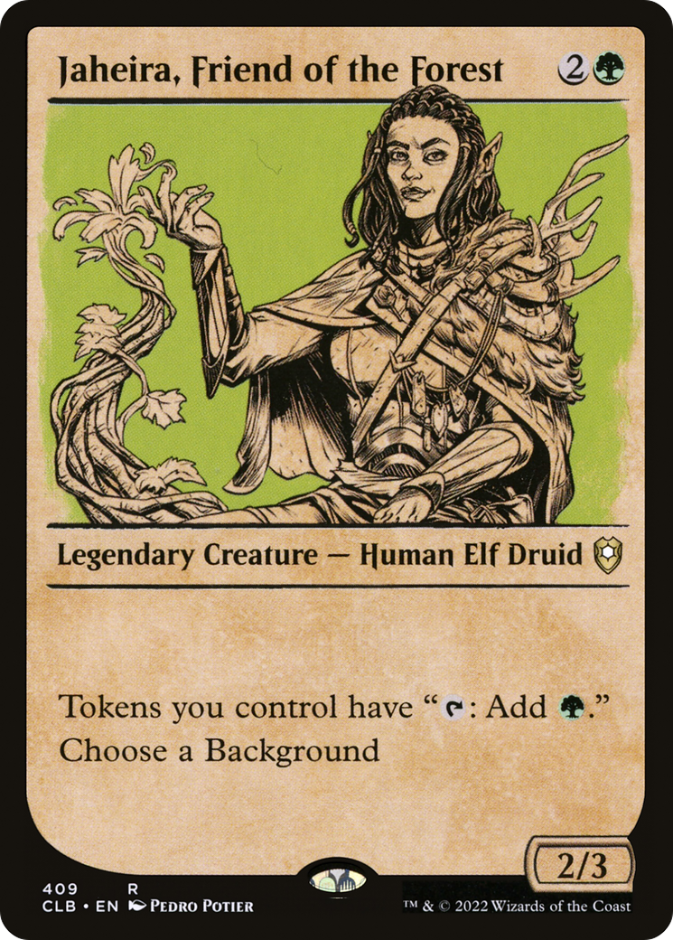 Game Crave Tournament Store - Jaheira, Friend of the Forest (CLB-409) - Commander Legends: Battle for Baldur's Gate: (Showcase) Game Crave Tournament Store - Jaheira, Friend of the Forest (CLB-409) - Commander Legends: Battle for Baldur's Gate: (Showcase)