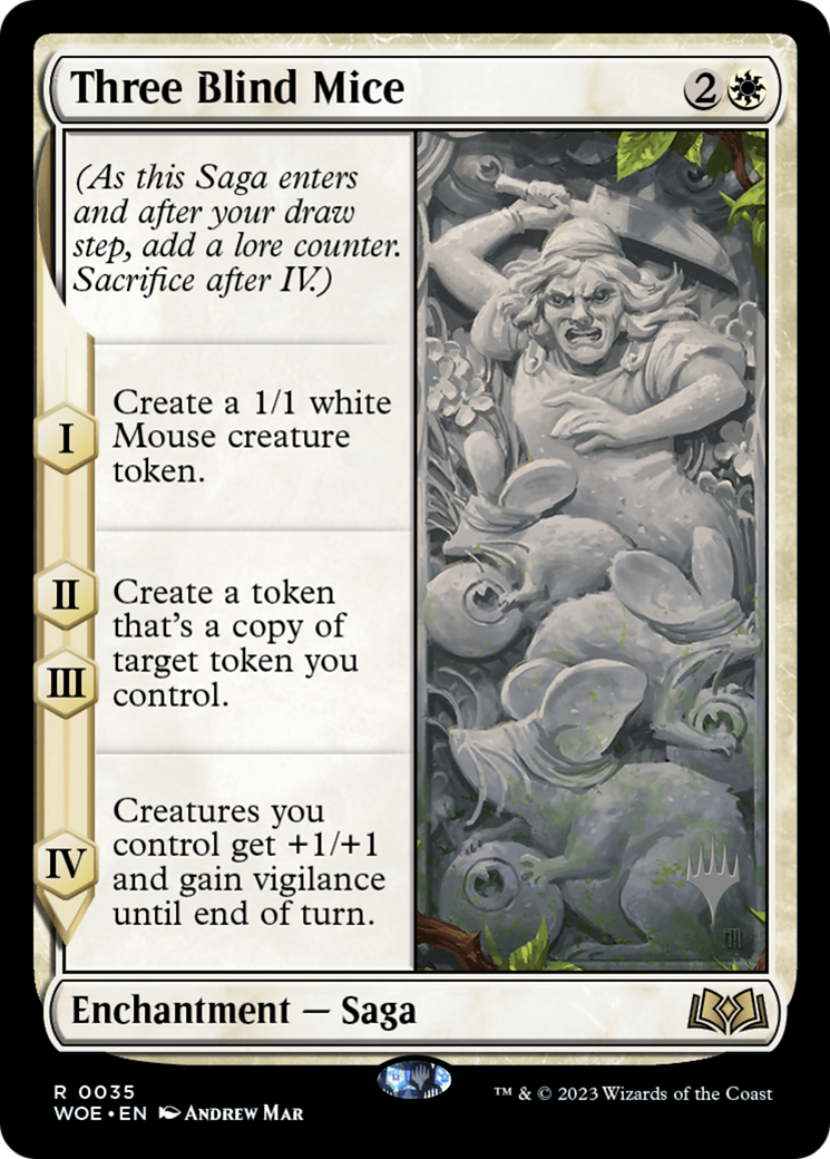 Three Blind Mice (PWOE-35P) - Wilds of Eldraine Promos Foil - Premium MTG Single from Wizards of the Coast - Just $0.27! Shop now at Game Crave Tournament Store