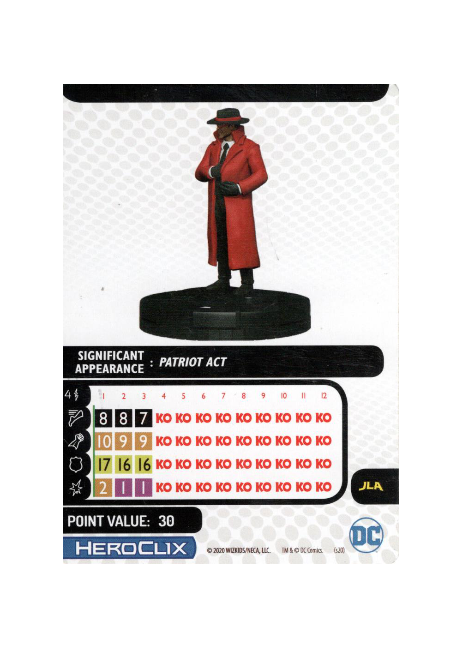 Crimson Avenger #031b DC Justice League Unlimited Heroclix