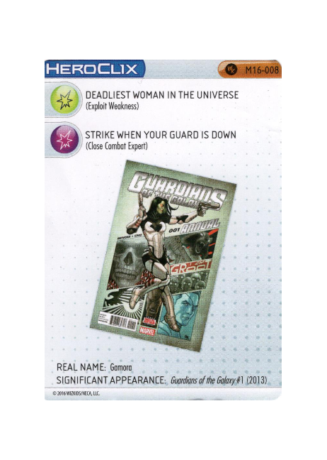 Gamora #M16-008 Marvel HeroClix Promos - Premium HCX Single from WizKids - Just $1.78! Shop now at Game Crave Tournament Store
