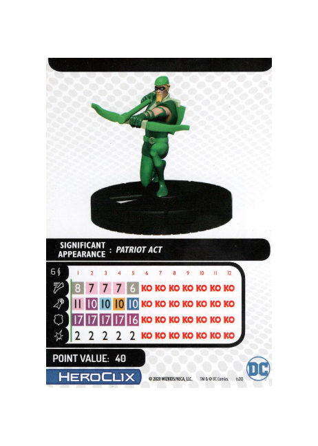 Flèche verte #026 DC Justice League Unlimited Heroclix