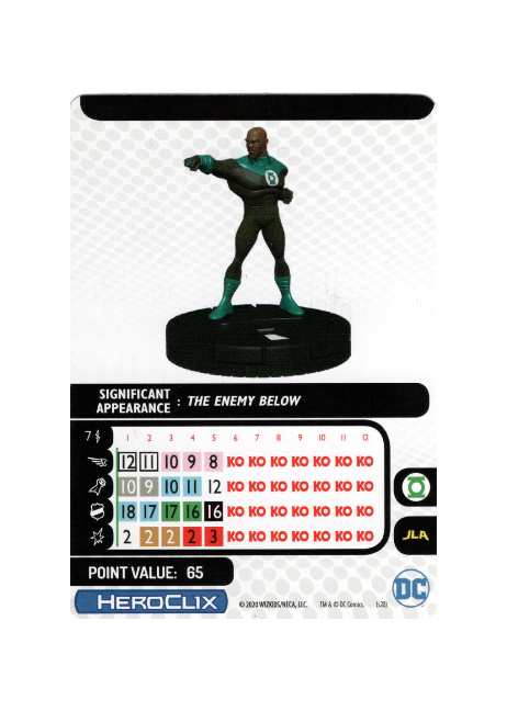 Green Lantern #002 DC Justice League Héroclix illimité