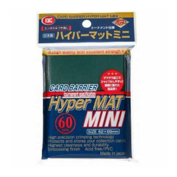 KMC Card Barrier Hyper Mat Green (60ct) - Matte - Small - Premium Card Sleeves from KMC - Just $7.99! Shop now at Game Crave Tournament Store