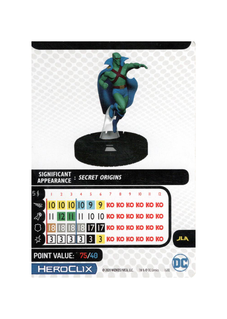 Martian Manhunter #106 DC Justice League Unlimited Heroclix - Premium HCX Single from WizKids - Just $6.95! Shop now at Game Crave Tournament Store