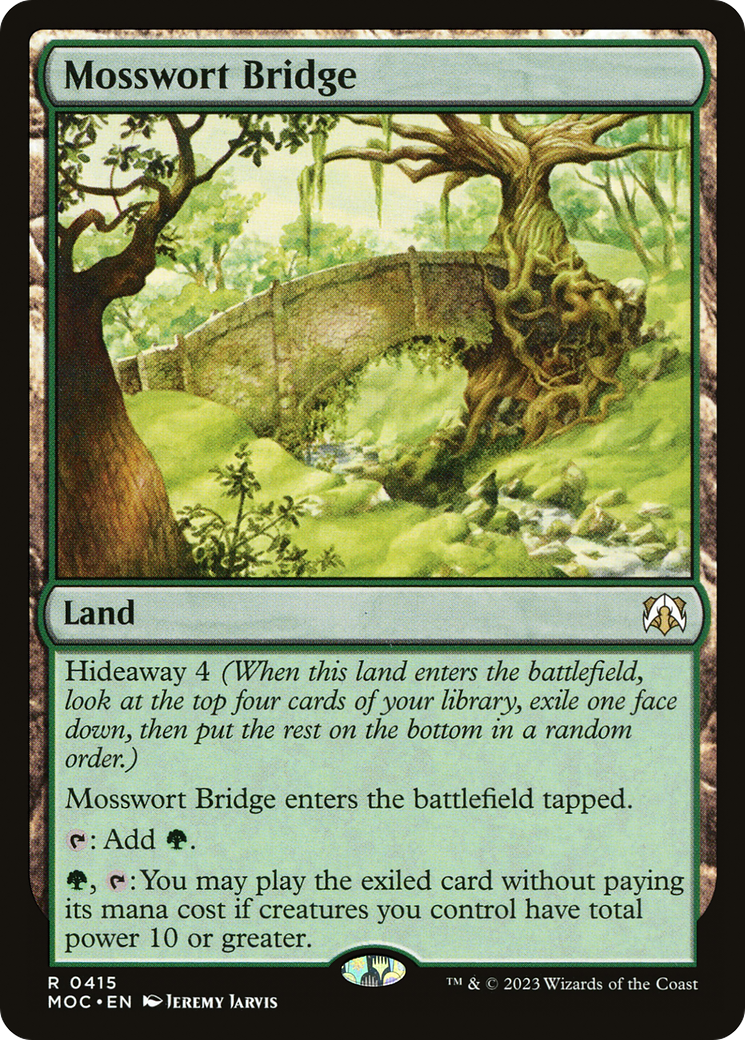 Mosswort Bridge (MOC-415) - March of the Machine Commander - Premium MTG Single from Wizards of the Coast - Just $0.25! Shop now at Game Crave Tournament Store