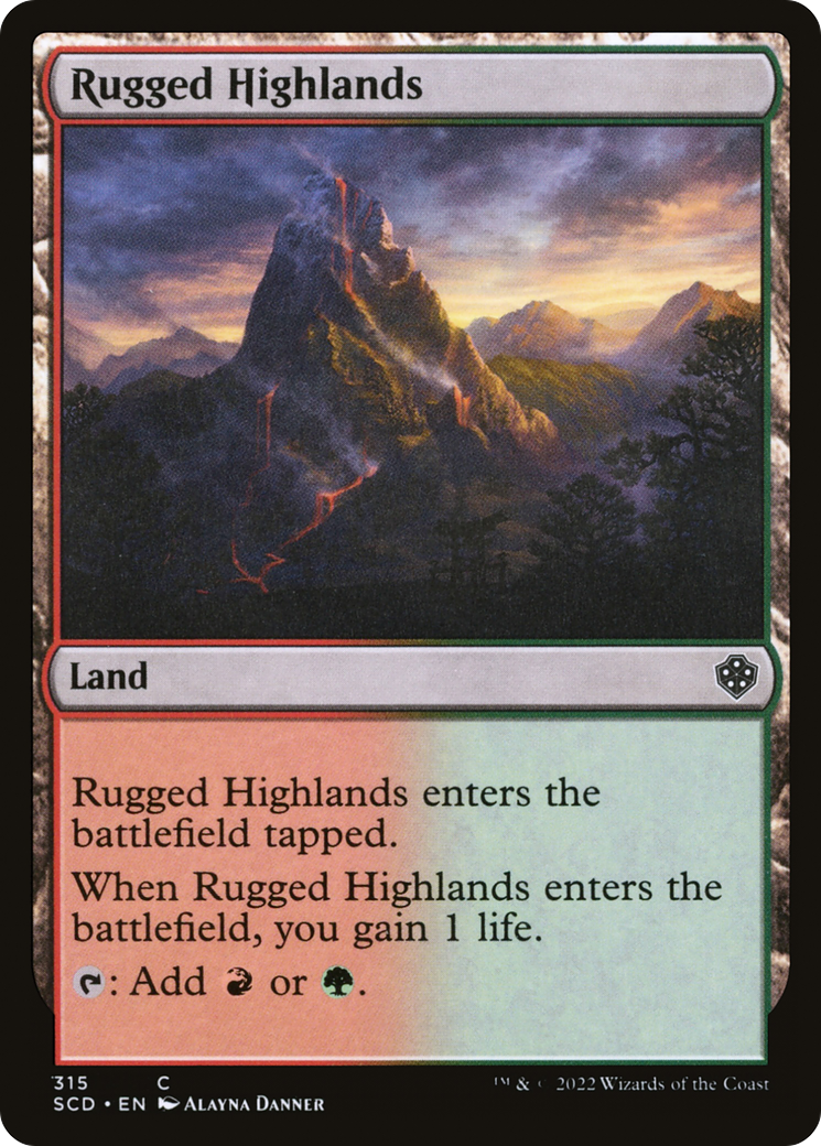 Rugged Highlands (SCD-315) - Starter Commander Decks - Premium MTG Single from Wizards of the Coast - Just $0.08! Shop now at Game Crave Tournament Store