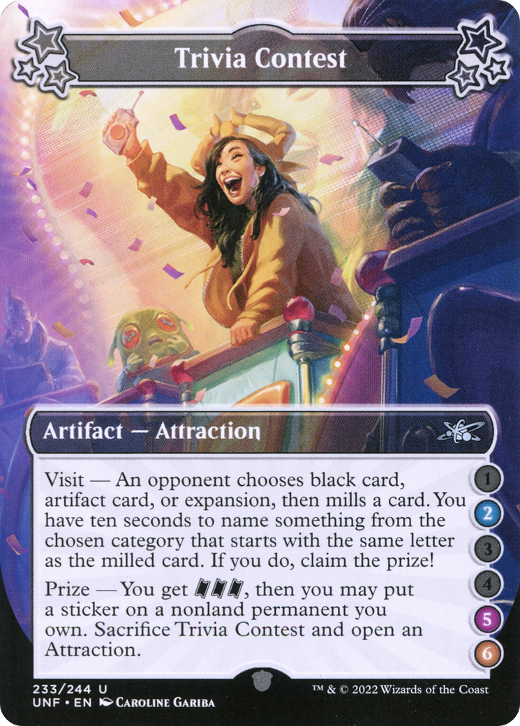 Trivia Contest (UNF-233C) - Unfinity Foil - Premium MTG Single from Wizards of the Coast - Just $0.08! Shop now at Game Crave Tournament Store