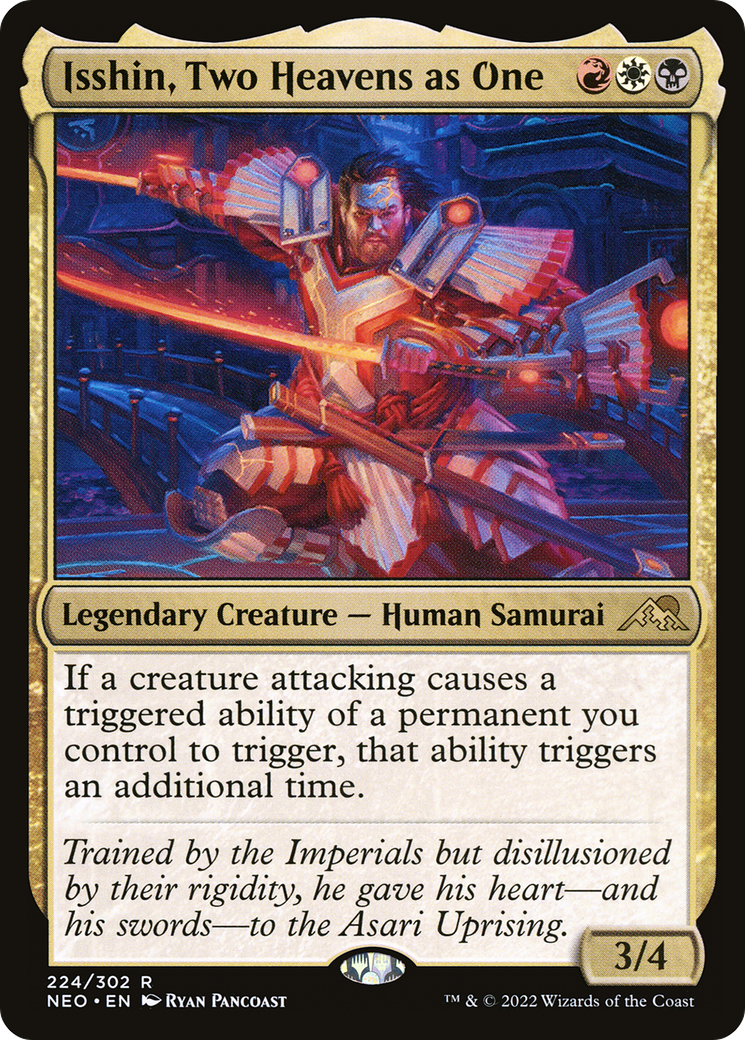 Isshin, Two Heavens as One (NEO-224) - Kamigawa: Neon Dynasty - Premium MTG Single from Wizards of the Coast - Just $1.36! Shop now at Game Crave Tournament Store