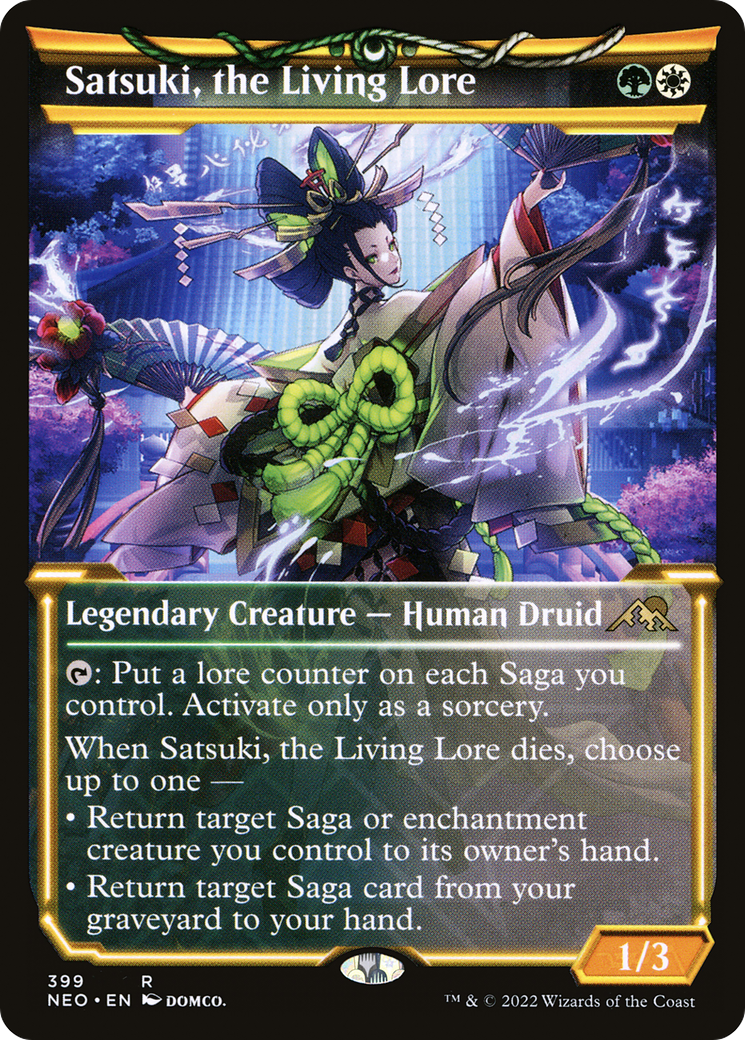 Satsuki, the Living Lore (NEO-399) - Kamigawa: Neon Dynasty: (Showcase) - Premium MTG Single from Wizards of the Coast - Just $0.23! Shop now at Game Crave Tournament Store