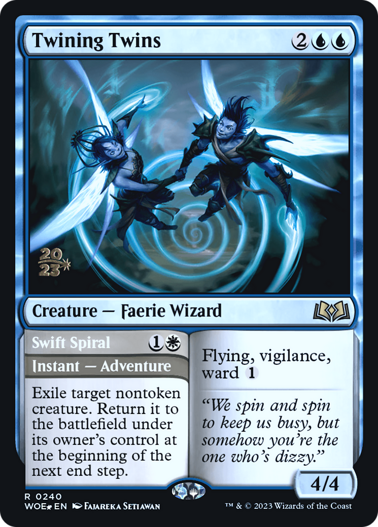 Twining Twins // Swift Spiral (PWOE-240S) - Wilds of Eldraine Promos Foil - Premium MTG Single from Wizards of the Coast - Just $0.11! Shop now at Game Crave Tournament Store