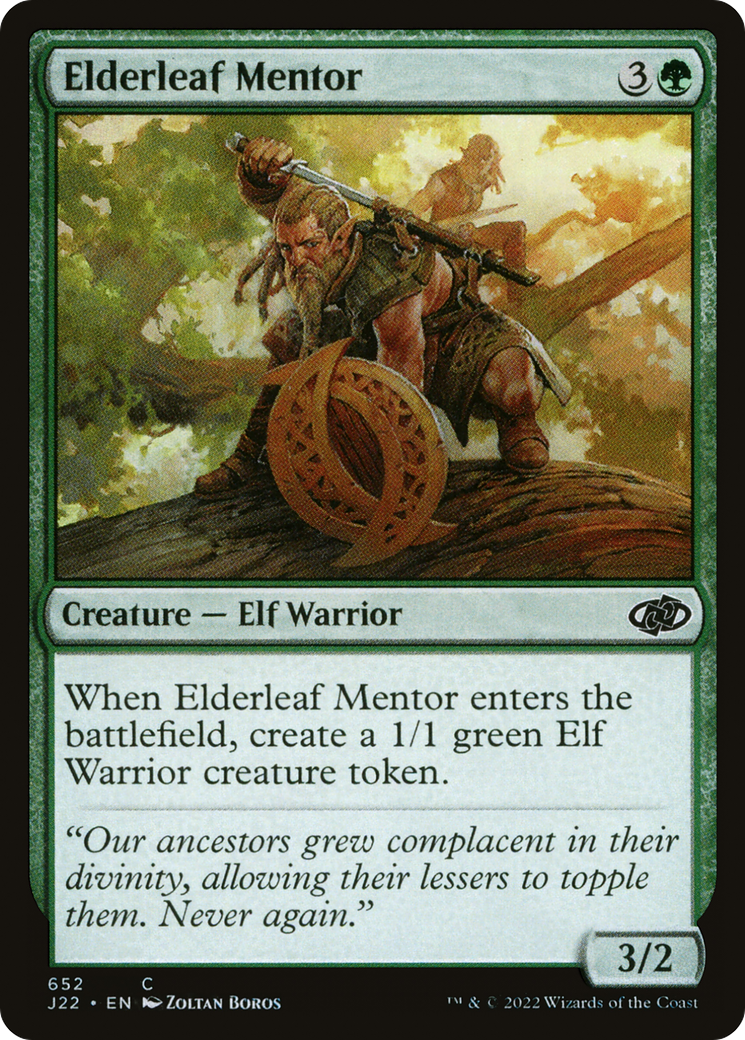Elderleaf Mentor (J22-652) - Jumpstart 2022 - Premium MTG Single from Wizards of the Coast - Just $0.08! Shop now at Game Crave Tournament Store