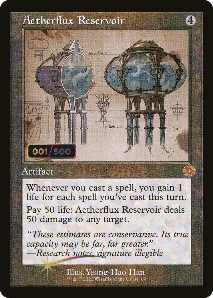 Aetherflux Reservoir (BRR-65Z) - The Brothers' War Retro Artifacts Foil - Premium MTG Single from Wizards of the Coast - Just $101.33! Shop now at Game Crave Tournament Store