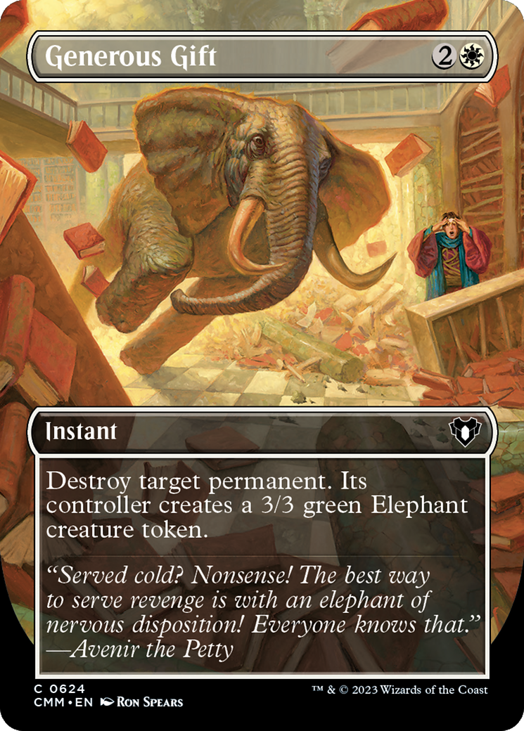 Generous Gift (CMM-624) - Commander Masters (Borderless) Foil - Premium MTG Single from Wizards of the Coast - Just $0.27! Shop now at Game Crave Tournament Store