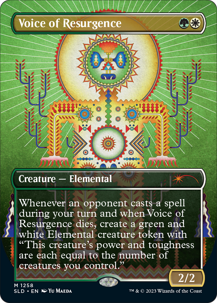 Voice of Resurgence (SLD-1258) - Secret Lair Drop (Borderless) - Premium MTG Single from Wizards of the Coast - Just $1.46! Shop now at Game Crave Tournament Store