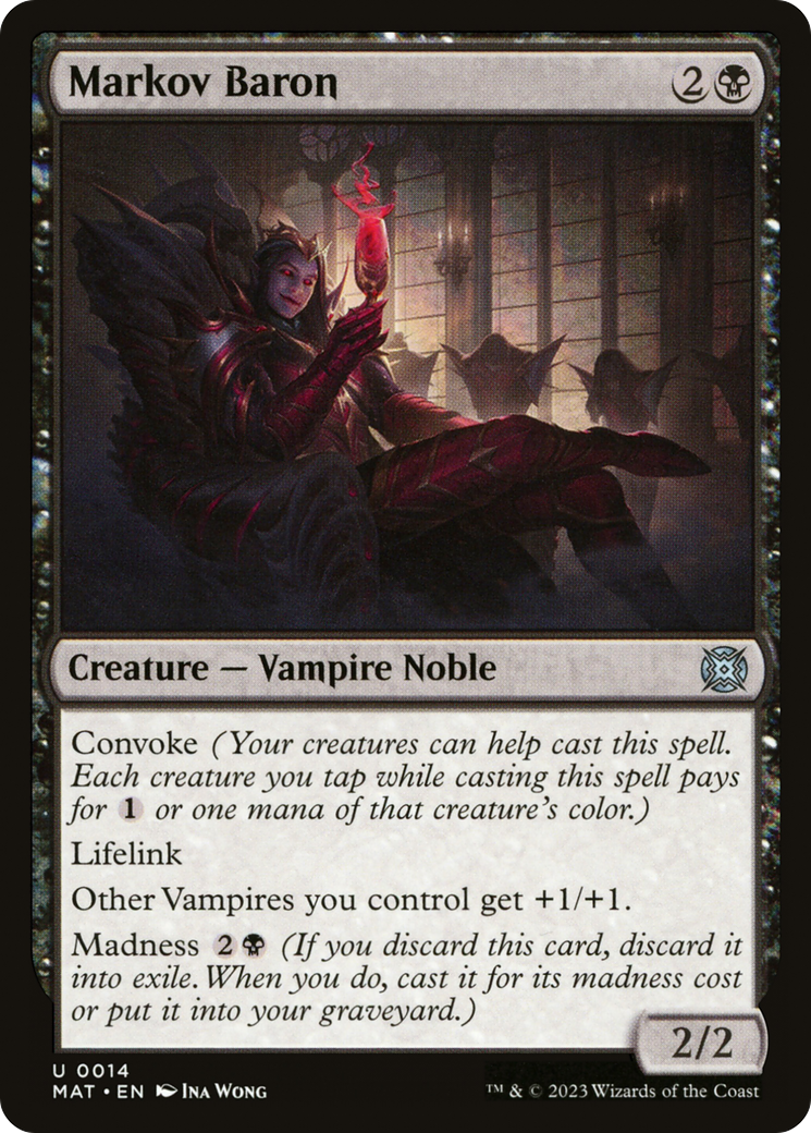 Markov Baron (MAT-014) - March of the Machine: The Aftermath Foil - Premium MTG Single from Wizards of the Coast - Just $0.08! Shop now at Game Crave Tournament Store