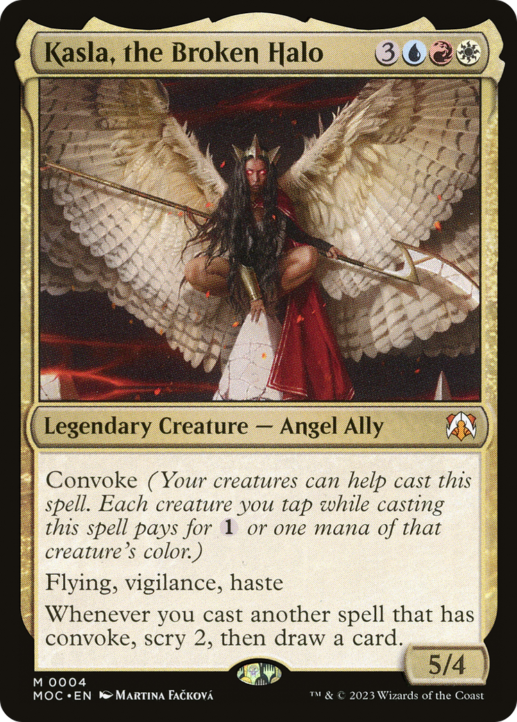 Kasla, the Broken Halo (MOC-004) - March of the Machine Commander Foil - Premium MTG Single from Wizards of the Coast - Just $0.08! Shop now at Game Crave Tournament Store