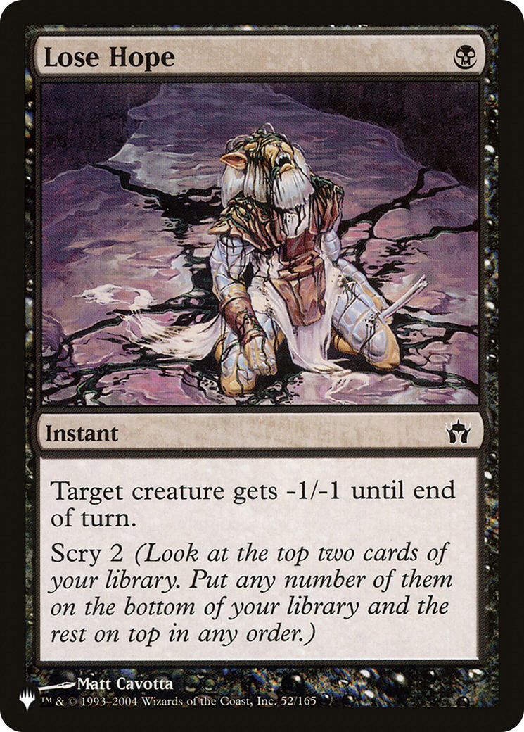 Lose Hope (PLIST-977) - The List - Premium MTG Single from Wizards of the Coast - Just $0.08! Shop now at Game Crave Tournament Store