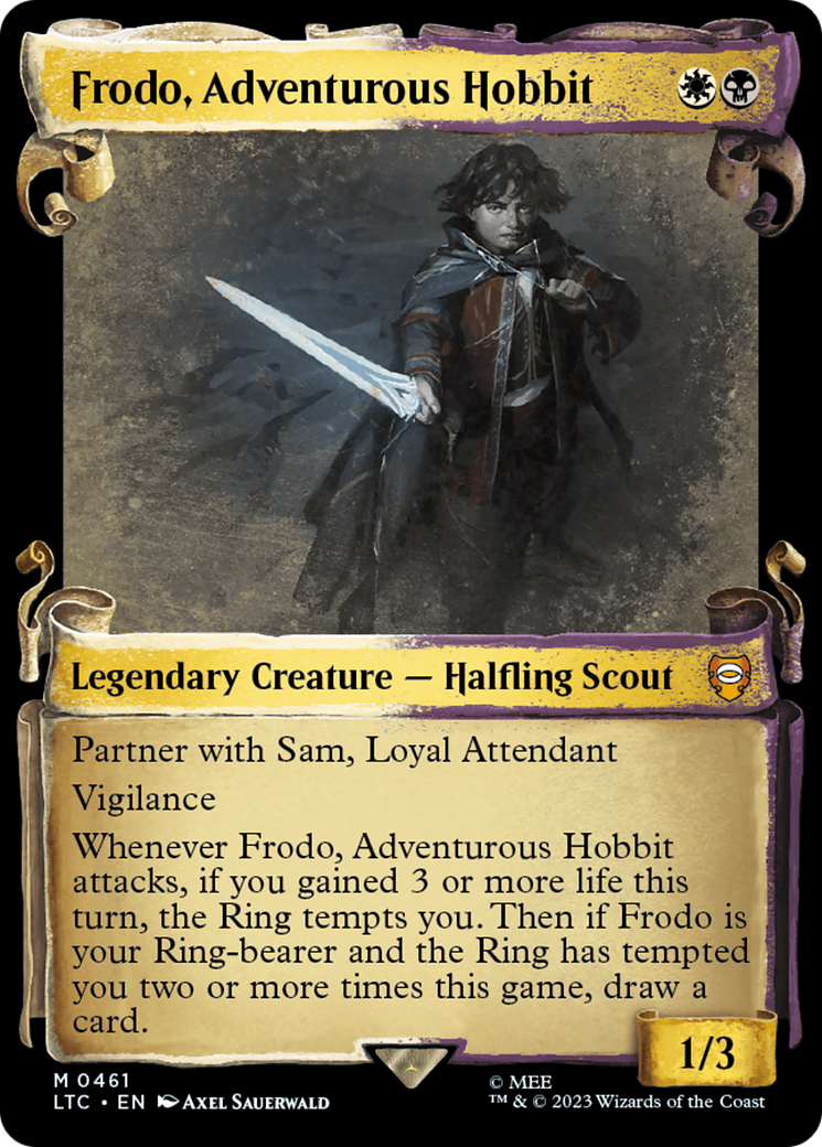 Frodo, Adventurous Hobbit (LTC-461) - Tales of Middle-earth Commander: (Showcase) - Premium MTG Single from Wizards of the Coast - Just $3.95! Shop now at Game Crave Tournament Store