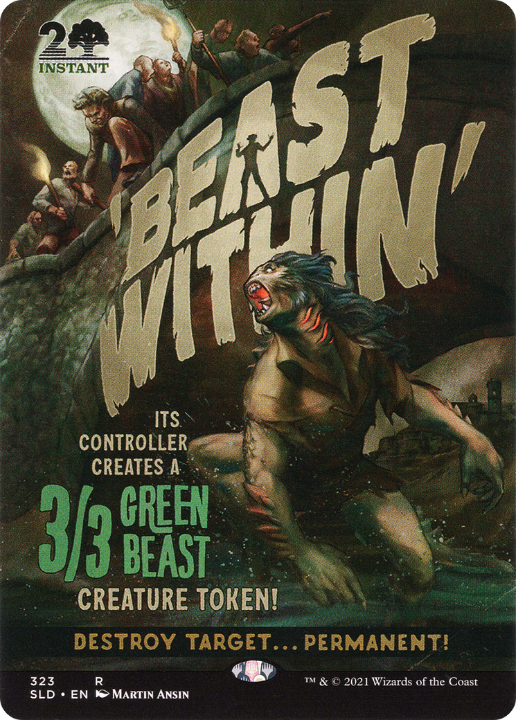 Beast Within (SLD-323) - Secret Lair Drop (Borderless) Foil - Premium MTG Single from Wizards of the Coast - Just $7.67! Shop now at Game Crave Tournament Store