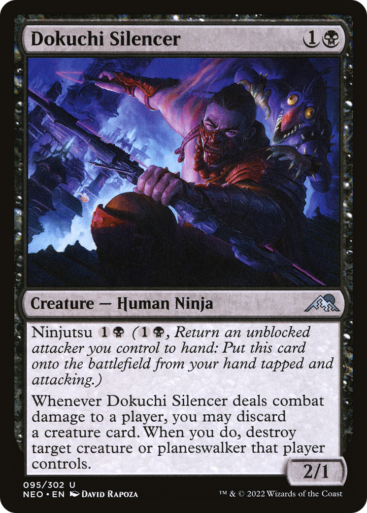 Dokuchi Silencer (NEO-095) - Kamigawa: Neon Dynasty - Premium MTG Single from Wizards of the Coast - Just $0.25! Shop now at Game Crave Tournament Store