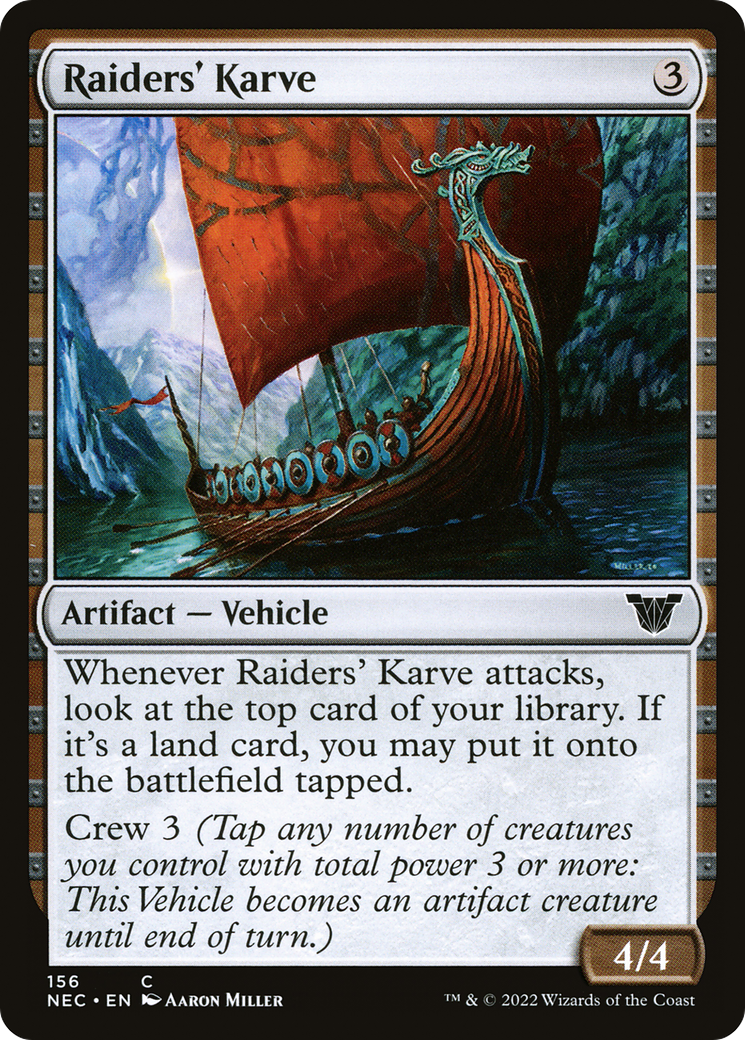 Raiders' Karve (NEC-156) - Neon Dynasty Commander - Premium MTG Single from Wizards of the Coast - Just $0.08! Shop now at Game Crave Tournament Store