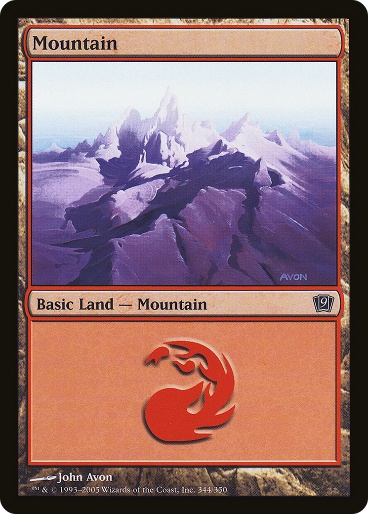 Mountain (9ED-344★) - Ninth Edition Foil - Premium MTG Single from Wizards of the Coast - Just $0.26! Shop now at Game Crave Tournament Store