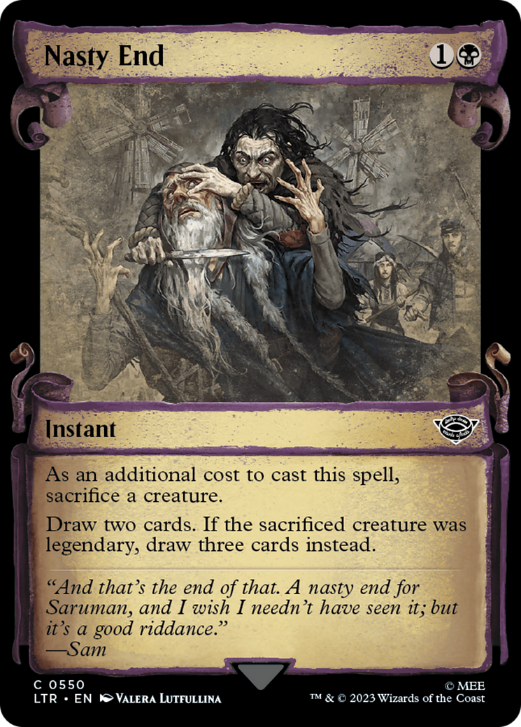 Nasty End (LTR-550) - The Lord of the Rings: Tales of Middle-earth: (Showcase) Foil - Premium MTG Single from Wizards of the Coast - Just $0.08! Shop now at Game Crave Tournament Store