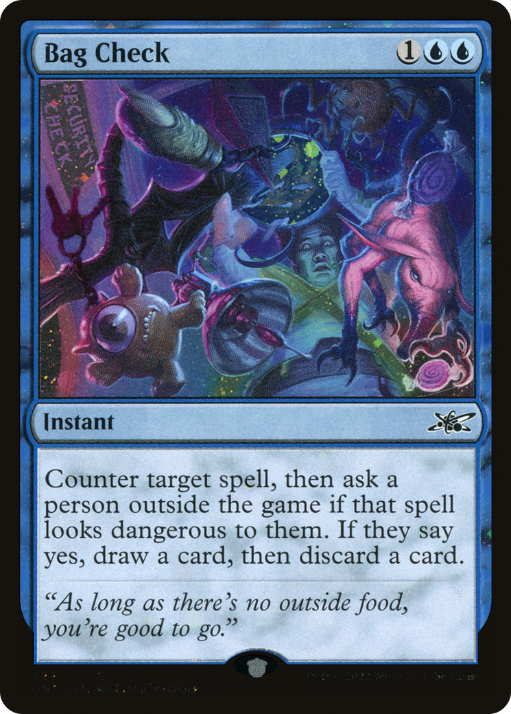 Bag Check (UNF-322) - Unfinity Foil - Premium MTG Single from Wizards of the Coast - Just $0.08! Shop now at Game Crave Tournament Store