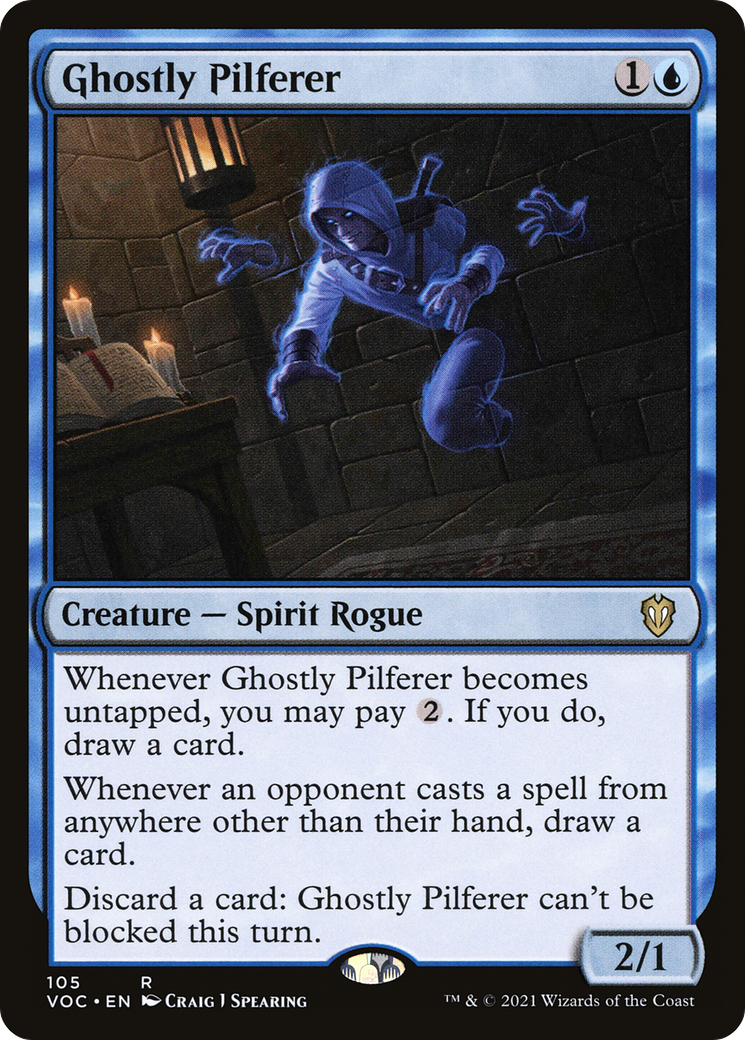 Ghostly Pilferer (VOC-105) - Crimson Vow Commander - Premium MTG Single from Wizards of the Coast - Just $0.39! Shop now at Game Crave Tournament Store