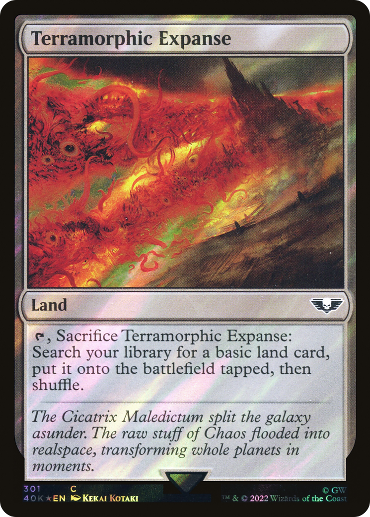 Terramorphic Expanse (40K-301★) - Warhammer 40,000 Commander Foil - Premium MTG Single from Wizards of the Coast - Just $0.25! Shop now at Game Crave Tournament Store