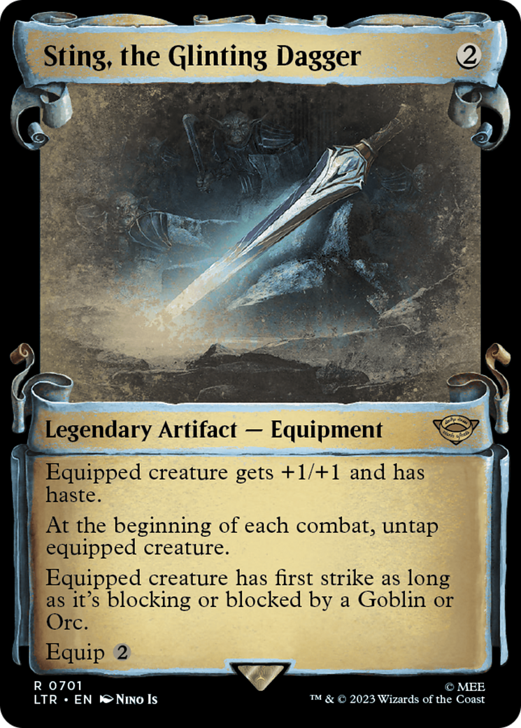 Sting, the Glinting Dagger (LTR-701) - The Lord of the Rings: Tales of Middle-earth: (Showcase) - Premium MTG Single from Wizards of the Coast - Just $1.25! Shop now at Game Crave Tournament Store