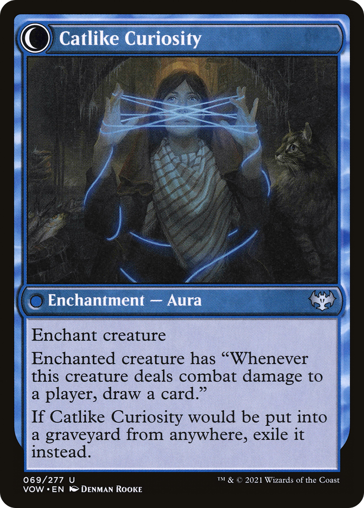 Mischievous Catgeist // Catlike Curiosity (VOW-069) - Innistrad: Crimson Vow: (Double Faced Transform) - Premium MTG Single from Wizards of the Coast - Just $0.08! Shop now at Game Crave Tournament Store