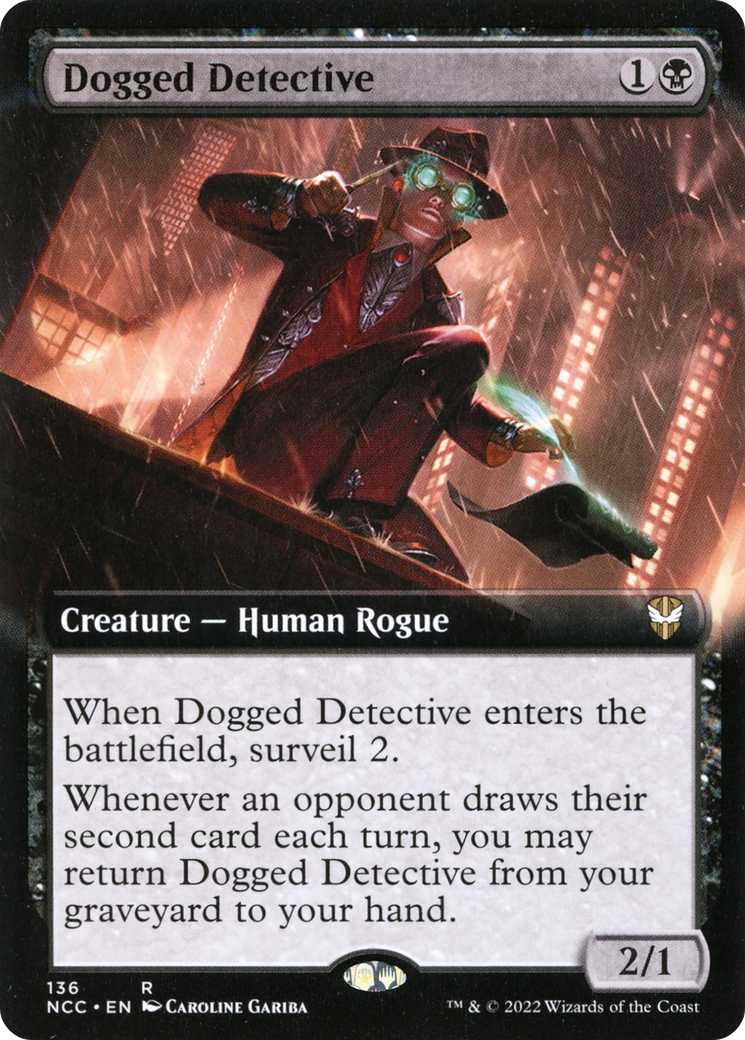 Dogged Detective (NCC-136) - New Capenna Commander: (Extended Art) - Premium MTG Single from Wizards of the Coast - Just $0.49! Shop now at Game Crave Tournament Store