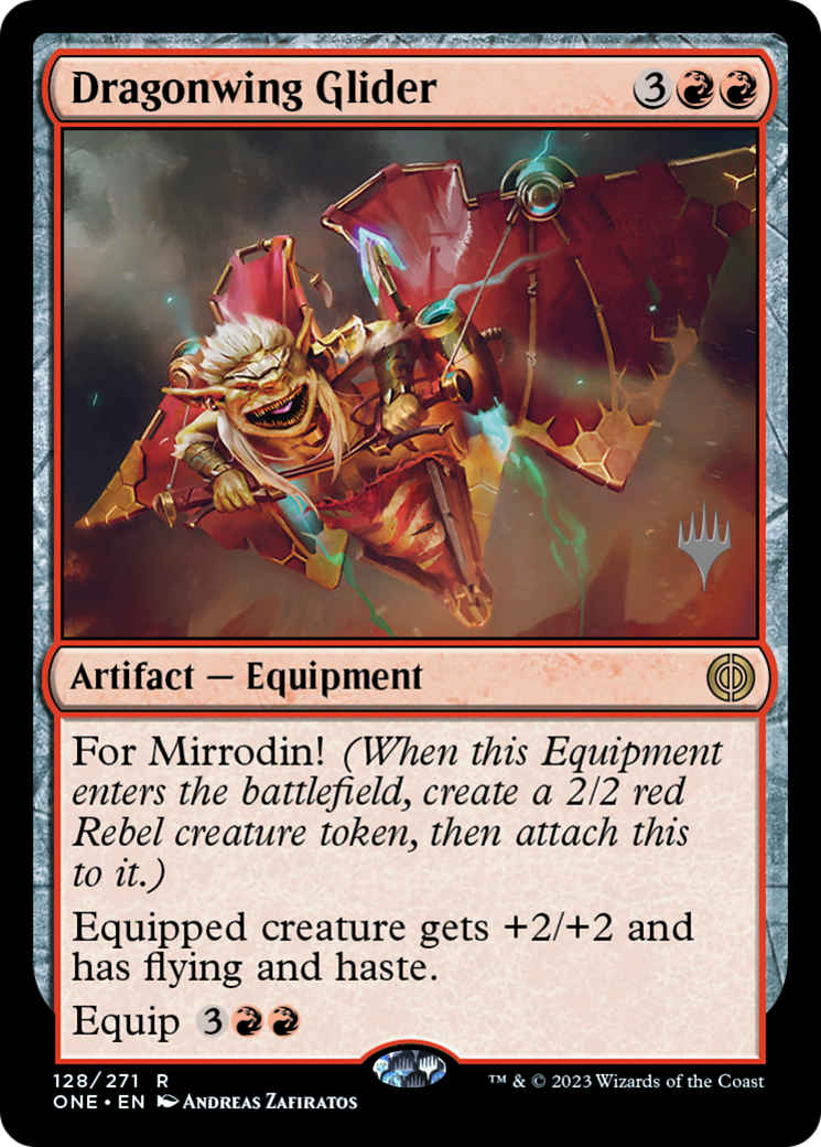 Dragonwing Glider (PONE-128P) - Phyrexia: All Will Be One Promos Foil - Premium MTG Single from Wizards of the Coast - Just $0.10! Shop now at Game Crave Tournament Store