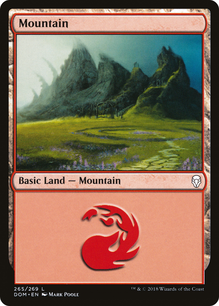 Mountain (DOM-265) - Dominaria Foil - Premium MTG Single from Wizards of the Coast - Just $0.15! Shop now at Game Crave Tournament Store