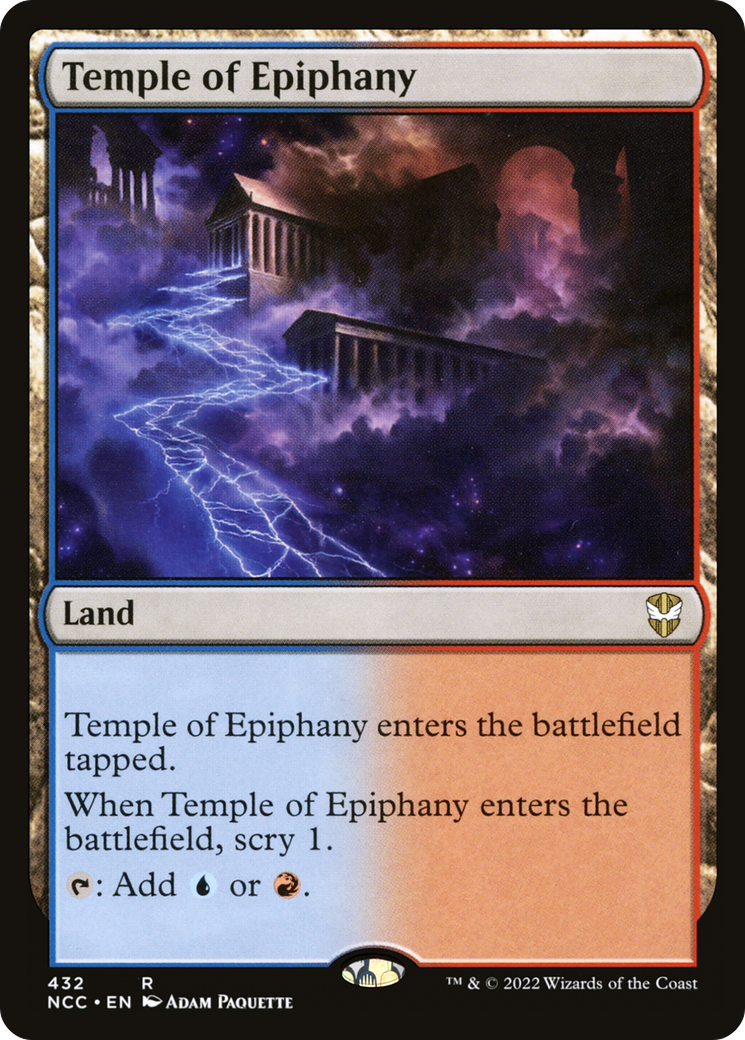 Temple of Epiphany (NCC-432) - New Capenna Commander - Premium MTG Single from Wizards of the Coast - Just $0.08! Shop now at Game Crave Tournament Store