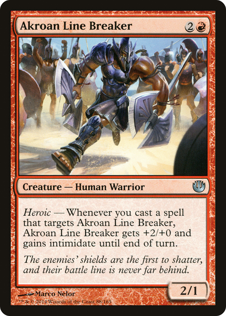 Akroan Line Breaker (JOU-088) - Journey into Nyx - Premium MTG Single from Wizards of the Coast - Just $0.08! Shop now at Game Crave Tournament Store