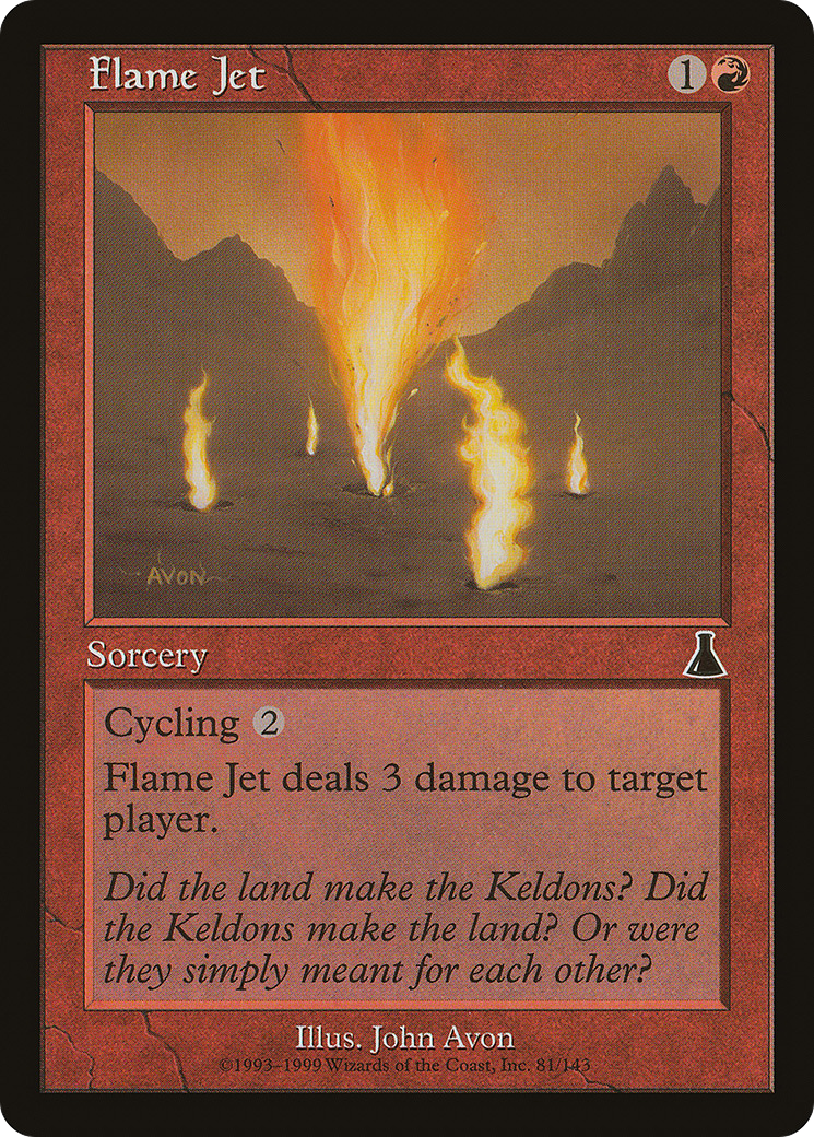 Flame Jet (UDS-081) - Urza's Destiny Foil - Premium MTG Single from Wizards of the Coast - Just $0.30! Shop now at Game Crave Tournament Store