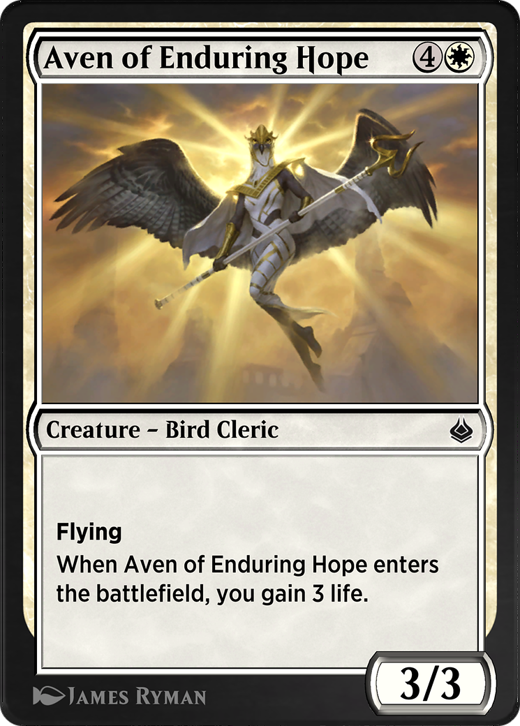 Aven of Enduring Hope (AKR-006) - Amonkhet Remastered - Premium MTG Single from Wizards of the Coast - Just $0! Shop now at Game Crave Tournament Store