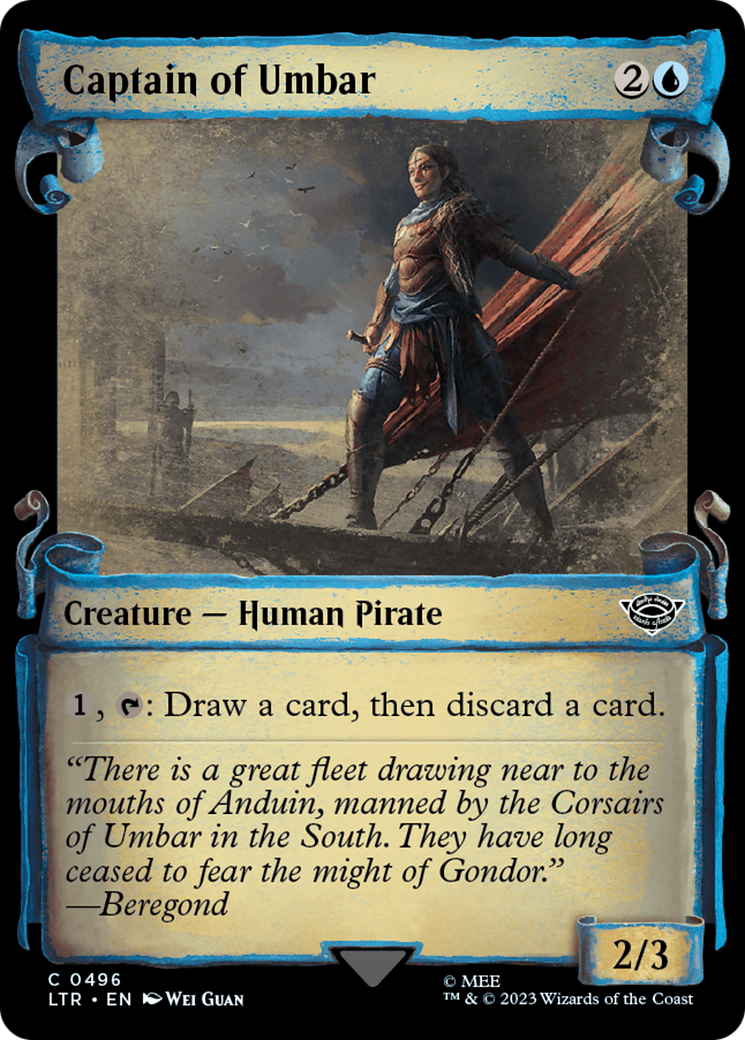 Captain of Umbar (LTR-496) - The Lord of the Rings: Tales of Middle-earth: (Showcase) - Premium MTG Single from Wizards of the Coast - Just $0.08! Shop now at Game Crave Tournament Store